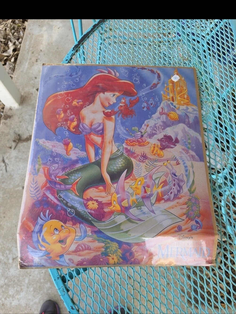Vintage Disney Little Mermaid Poster Ariel 19.5" X 15.5"